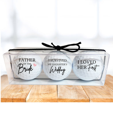 father of the bride golf balls gift pack