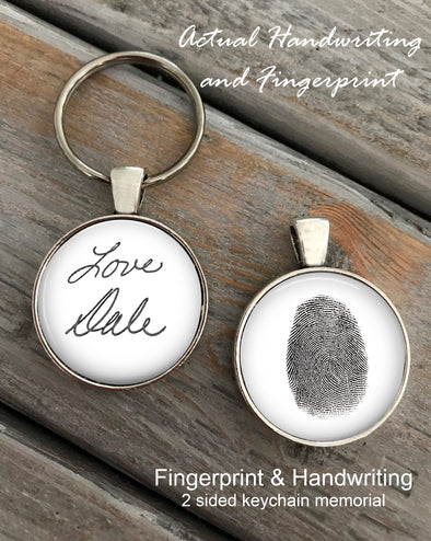 Fingerprint and Handwriting Key chain