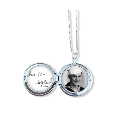 Photo and Handwriting Locket with optional engraving
