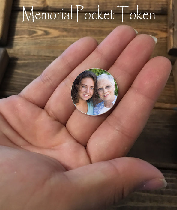 pocket coin with photo of 2 women