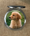 photo of puppy on a custom photo pocket mirror