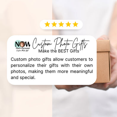 Personalized engraved gifts can be thoughtful and sentimental but custom photo gifts are more personal