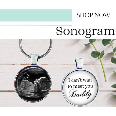 sonogram keychains jewelry and gifts made with your baby's sonogram