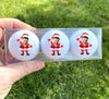 Your face on a golf ball - Santa Claus - set of 3