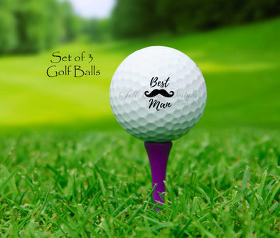 BEST MAN, Personalized Golf Balls