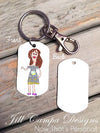 Dog Tag Necklace/Key Chain-Your Child's Artwork or Handwriting