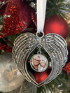 Angel Wings Ornament with photo charm