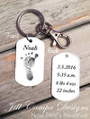 Baby Footprint key chain - Custom Dog Tag necklace - Jill Campa Designs - Now That's Personal!  - 1