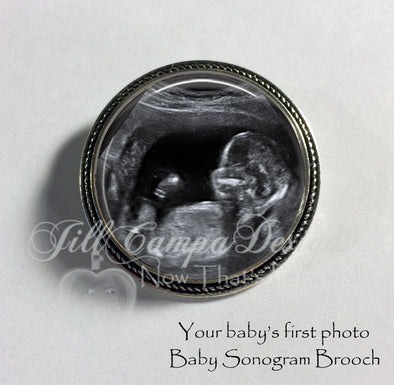Baby Sonogram Brooch - Jill Campa Designs - Now That's Personal! 