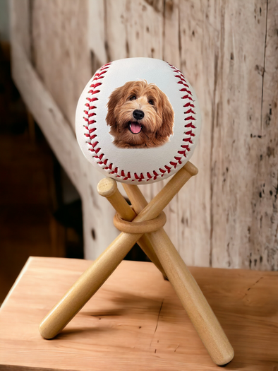 Your Dog's Face on a Baseball - uv printed baseball