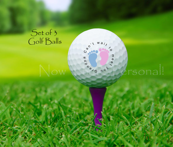GOLF BALLS, "Can't wait to meet you Daddy" - Baby announcement