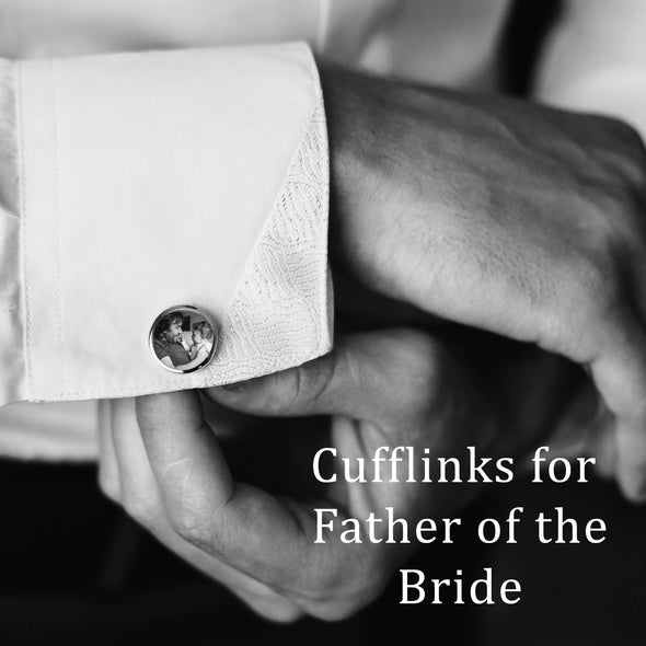 Father of the Bride Photo Cufflinks