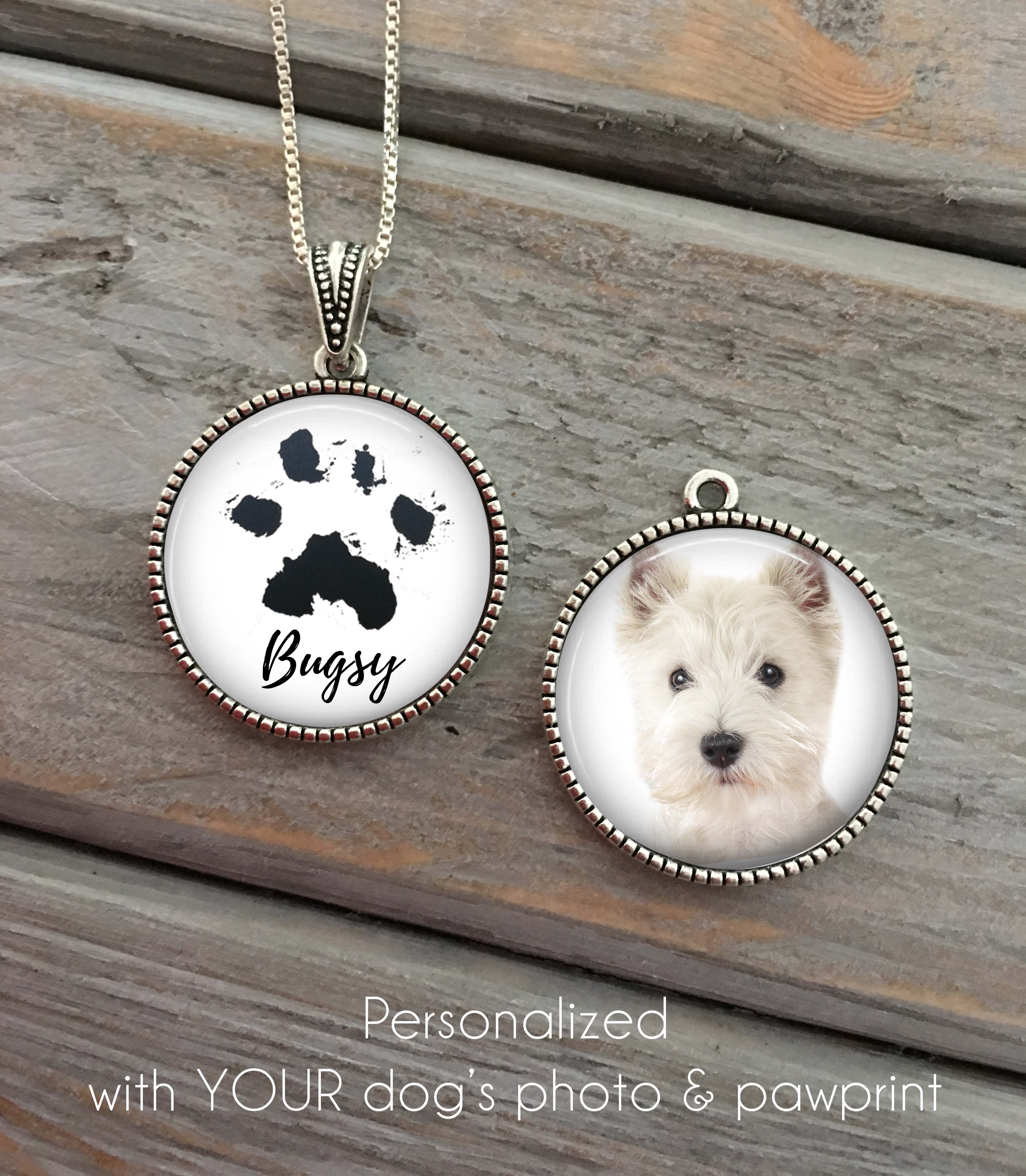 Custom Paw Print Projection Necklace, Family Couples Pet Photo Necklac –  Lifellx
