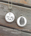 Fingerprint and Handwriting Necklace