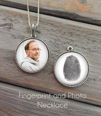 Fingerprint and Photo Necklace