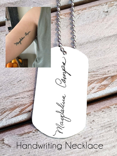 Handwriting Necklace - Your actual handwriting