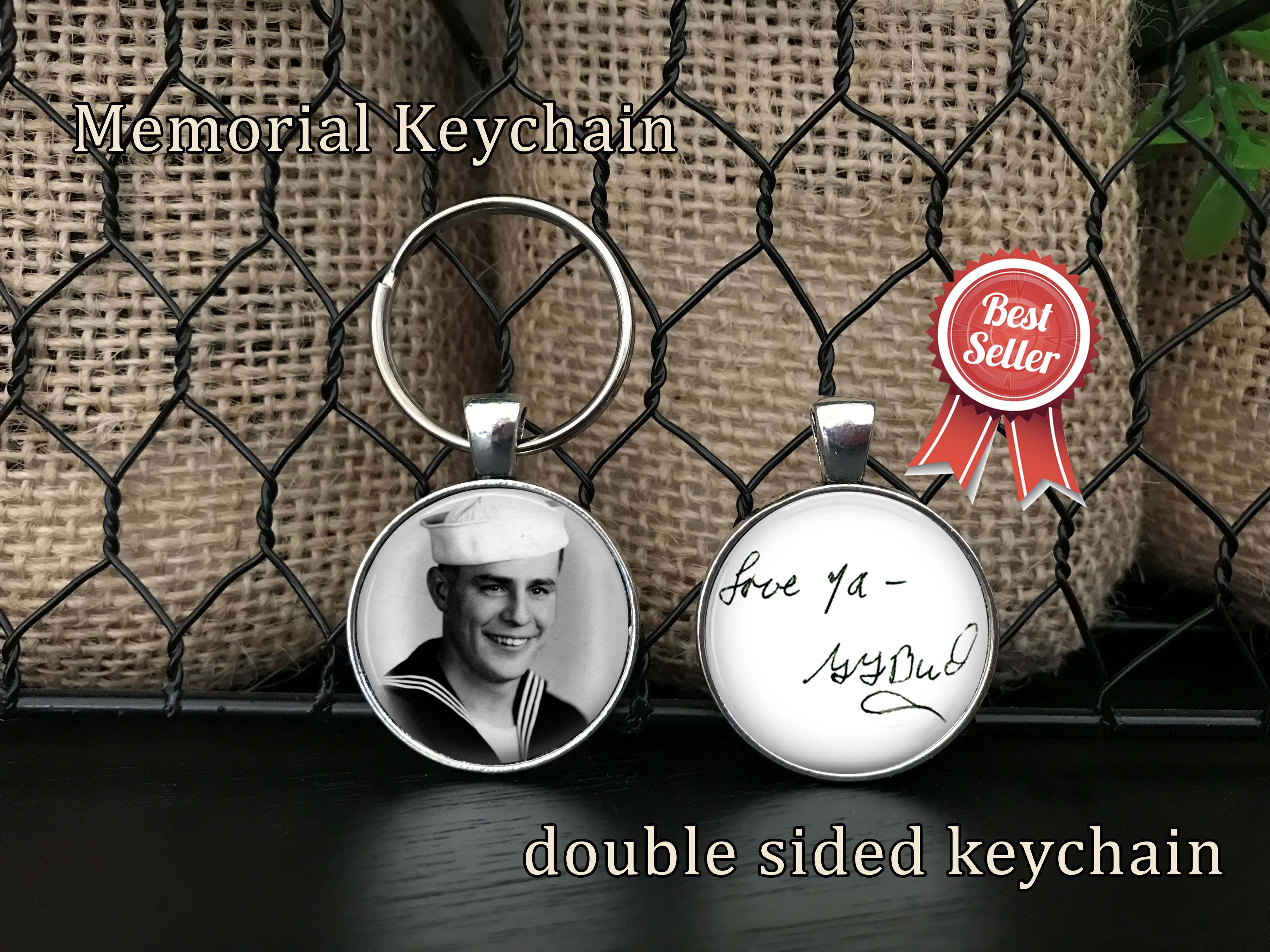 Annotation Keychain Personalized Double Sided HANDWRITING and PHOTO keychain – Now That's ...
