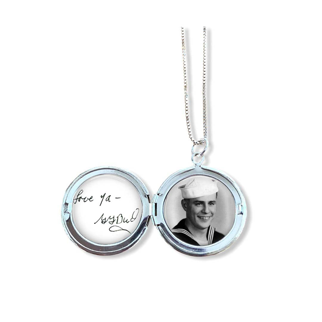 Photo and Handwriting Locket with optional engraving – Now That's Personal!