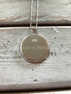 Sterling Silver 20 mm Handwriting Pendant with Chain