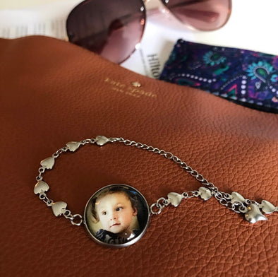 Photo charm bracelet - bracelet for new Mommy, mom, grandma