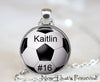 CUSTOM SOCCER PENDANT - custom soccer necklace - Your child's name and number - soccer key chain - soccer mom - soccer  necklace - Futball - Jill Campa Designs - Now That's Personal!  - 1
