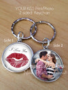Kiss Print and Photo keychain - Your actual kiss print - Jill Campa Designs - Now That's Personal! 