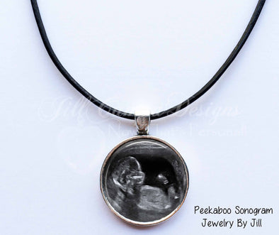 Baby Sonogram necklace for Dad - Baby Sonogram Jewelry - Jill Campa Designs - Now That's Personal! 