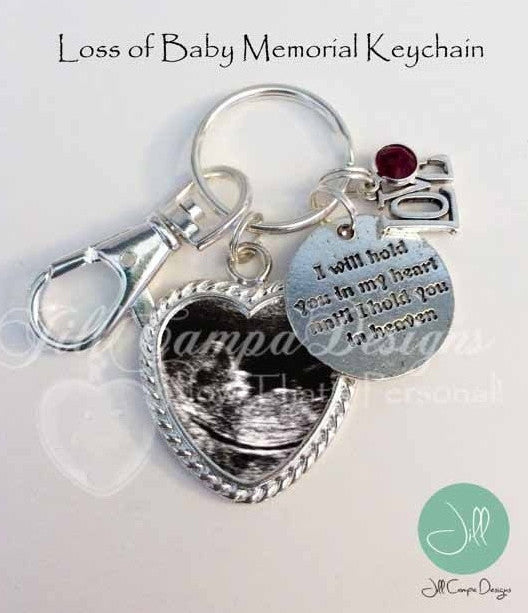 Sonogram keychain - Loss of Baby - Baby memorial - Jill Campa Designs - Now That's Personal! 