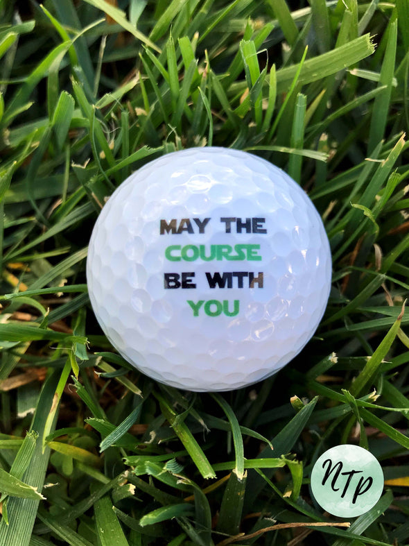 May the Course be with you golf balls - set of 3