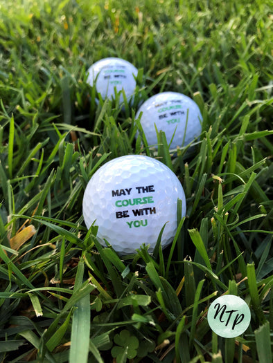 May the Course be with you golf balls - set of 3