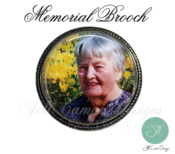 Memorial  Photo Brooch - Jill Campa Designs - Now That's Personal!  - 1