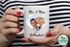 Mr. and Mrs. coffee mug personalized with your last name