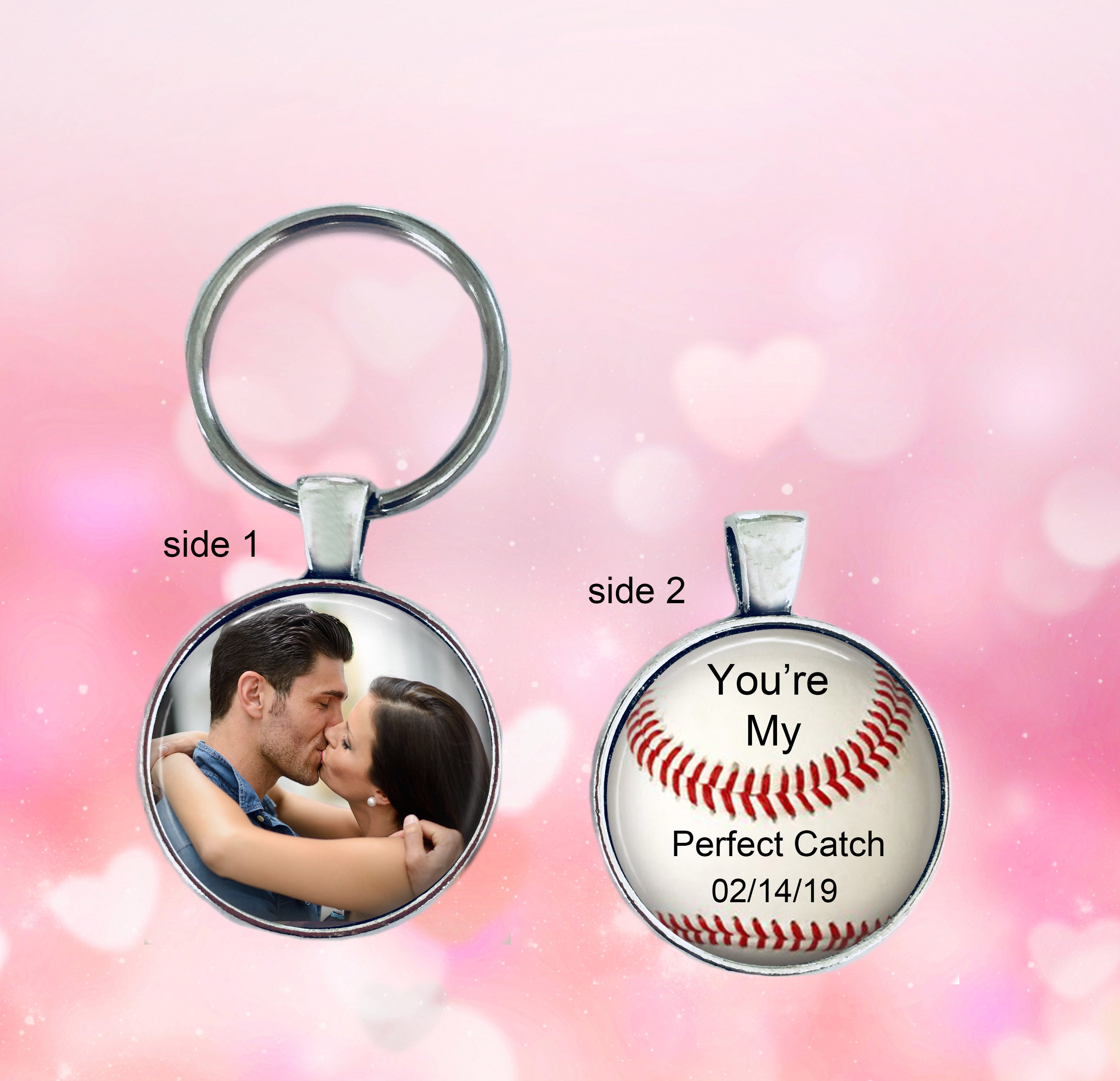 CUSTOM PHOTO KEYCHAIN - Your Photo on one side - Baseball theme – Now  That's Personal!