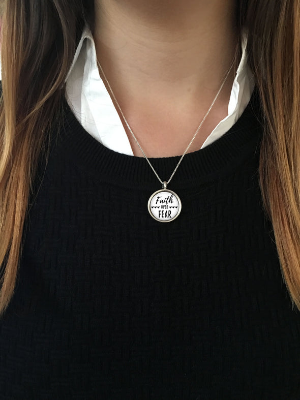 Faith over Fear necklace - petite pendant