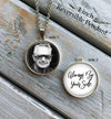double sided memorial necklace with photo 
