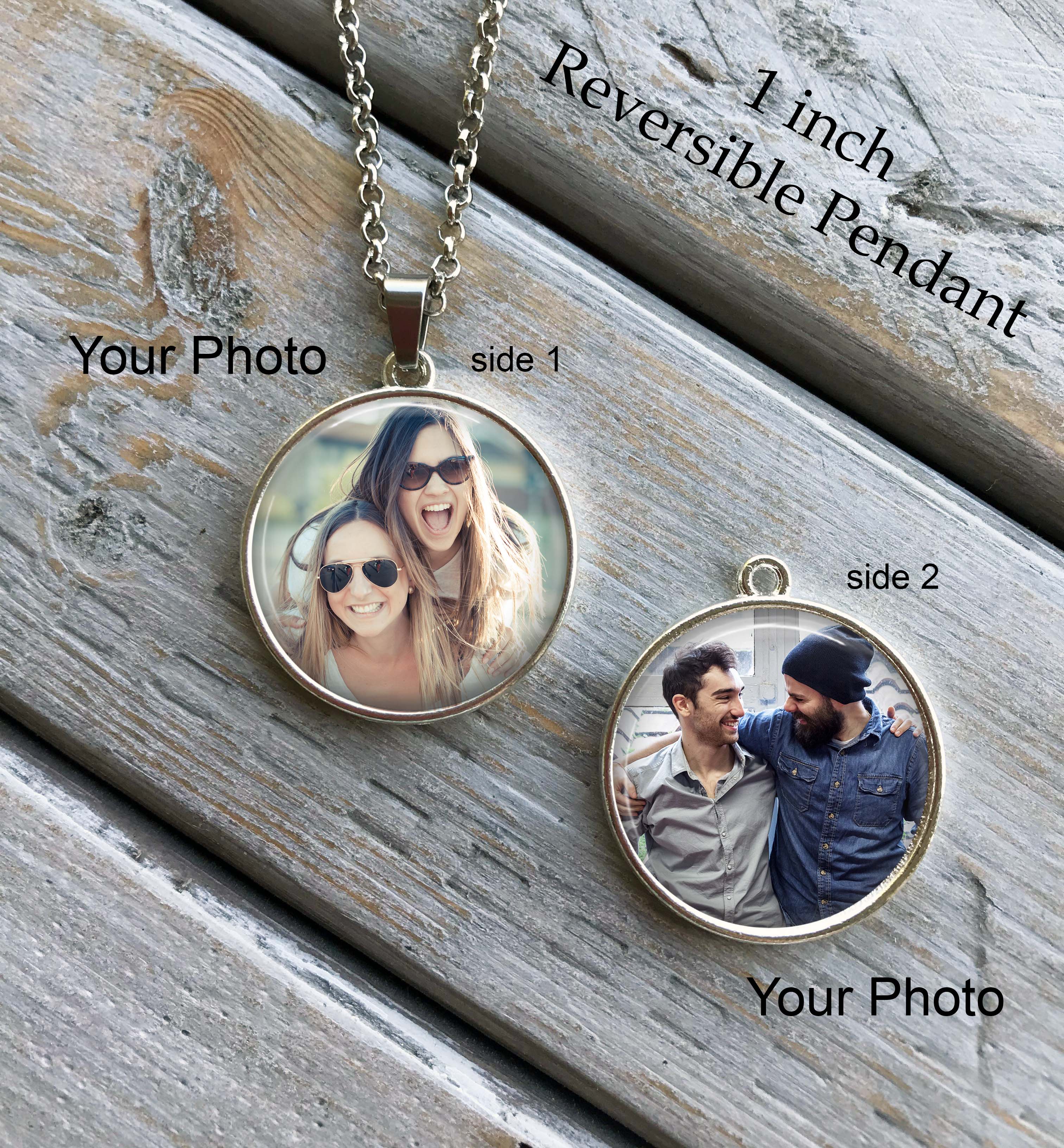 Photo Necklace - Custom Photo Engraved Pendant Photo Necklace - Custom Photo Engraved Pendant