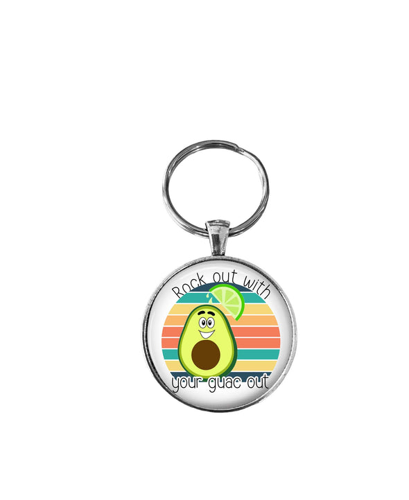 Rock out with your guac out - funny keychain
