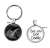 Sonogram keychain - double sided - See you soon Daddy!