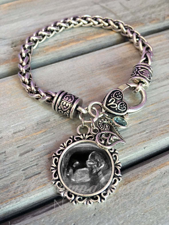 Baby Sonogram charm bracelet - bracelet for new Mommy, Mommy-to-be - Jill Campa Designs - Now That's Personal! 