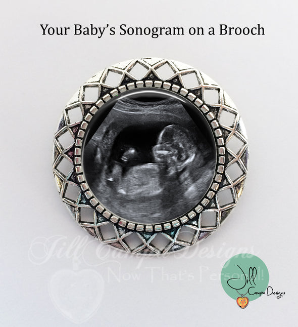 Baby Sonogram Brooch - Jill Campa Designs - Now That's Personal! 