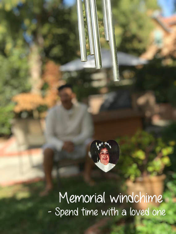 Photo and Handwritten Memorial Wind Chime