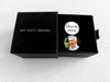 Handcrafted cufflinks for wedding day in gift box